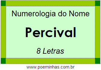 Numerologia do Nome Percival