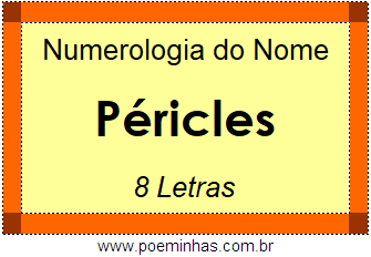 Numerologia do Nome Péricles