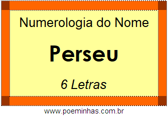 Numerologia do Nome Perseu