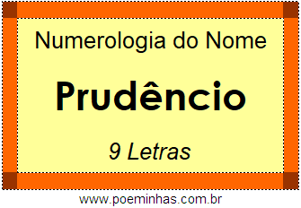 Numerologia do Nome Prudêncio