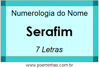 Numerologia do Nome Serafim