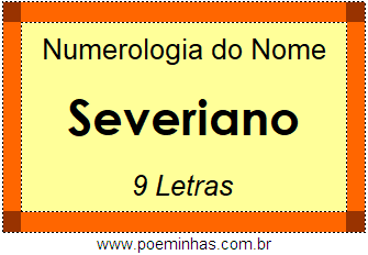 Numerologia do Nome Severiano