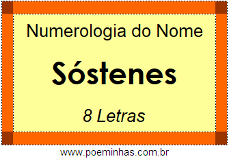 Numerologia do Nome Sóstenes