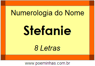 Numerologia do Nome Stefanie