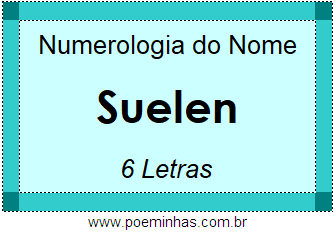 Numerologia do Nome Suelen