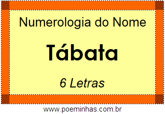 Numerologia do Nome Tábata