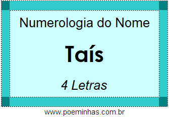 Numerologia do Nome Taís