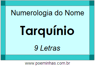 Numerologia do Nome Tarquínio