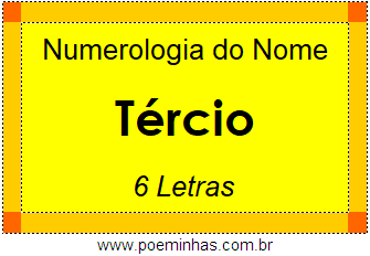 Numerologia do Nome Tércio