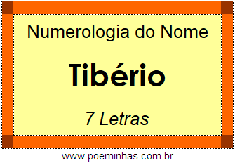 Numerologia do Nome Tibério