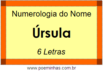 Numerologia do Nome Úrsula