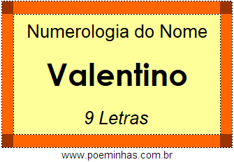 Numerologia do Nome Valentino