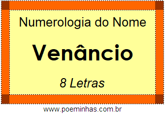 Numerologia do Nome Venâncio