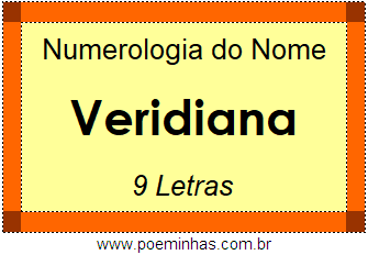 Numerologia do Nome Veridiana